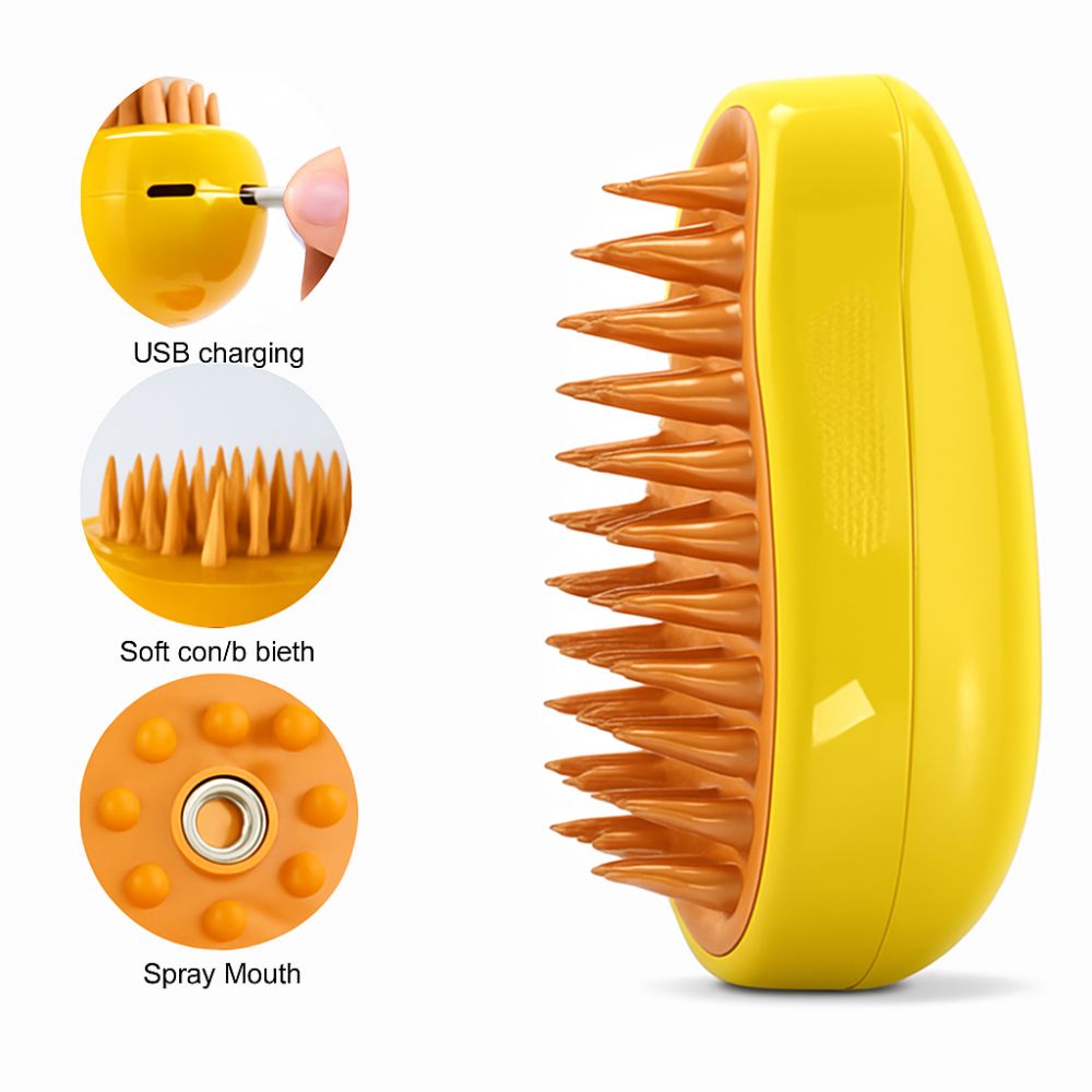 Pet Steam Brush for Dogs & Cats