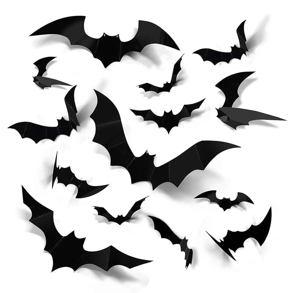 3D Black Bat Wall Stickers
