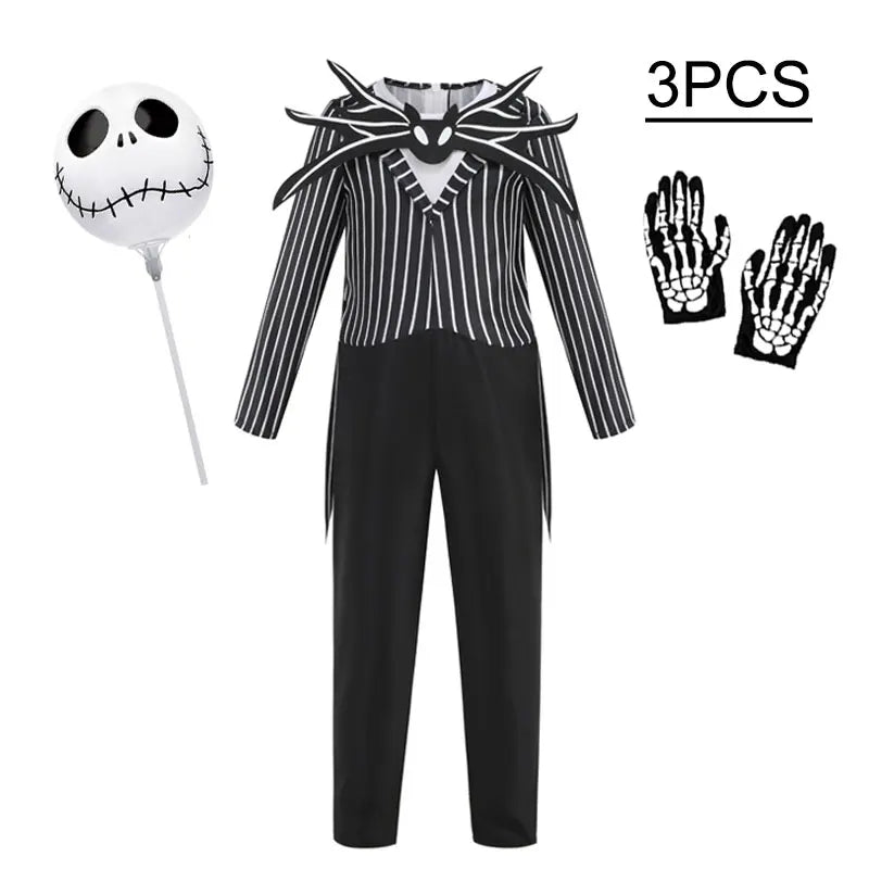 Boys’ Black Skull Jumpsuit