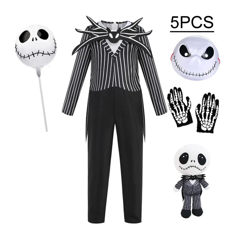Boys’ Black Skull Jumpsuit