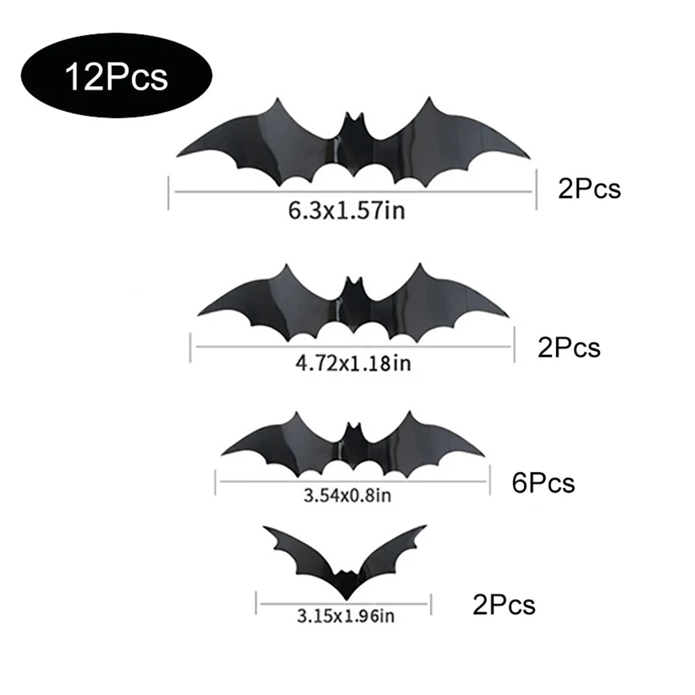 3D Black Bat Wall Stickers