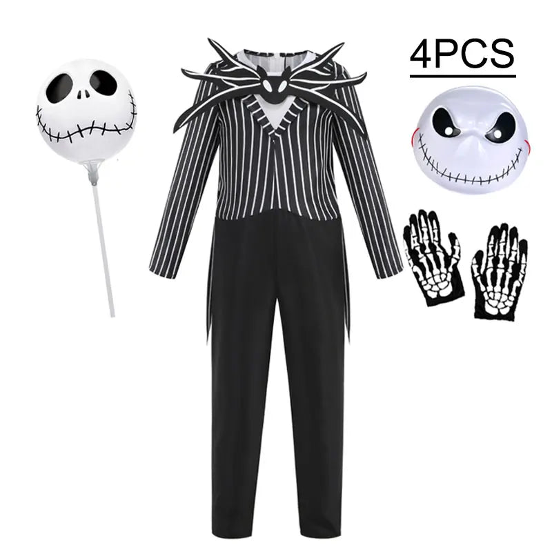 Boys’ Black Skull Jumpsuit
