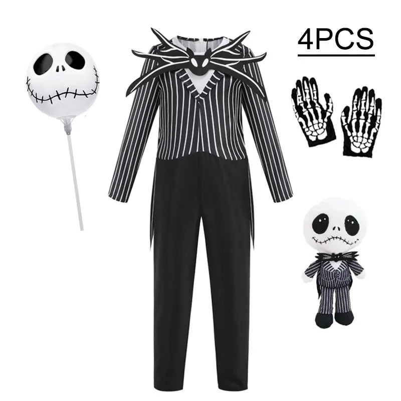 Boys’ Black Skull Jumpsuit