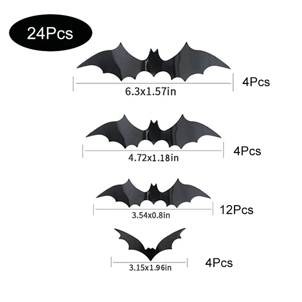 3D Black Bat Wall Stickers