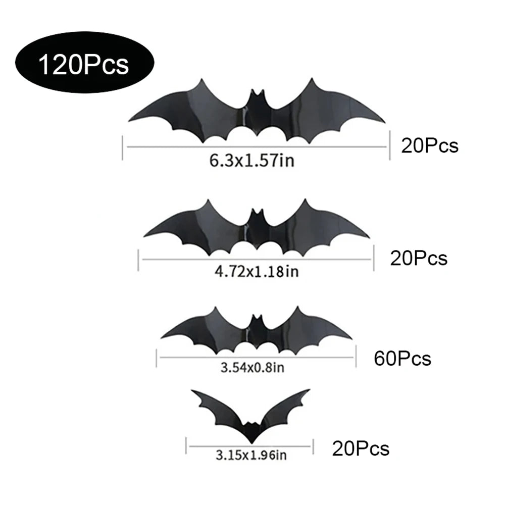 3D Black Bat Wall Stickers