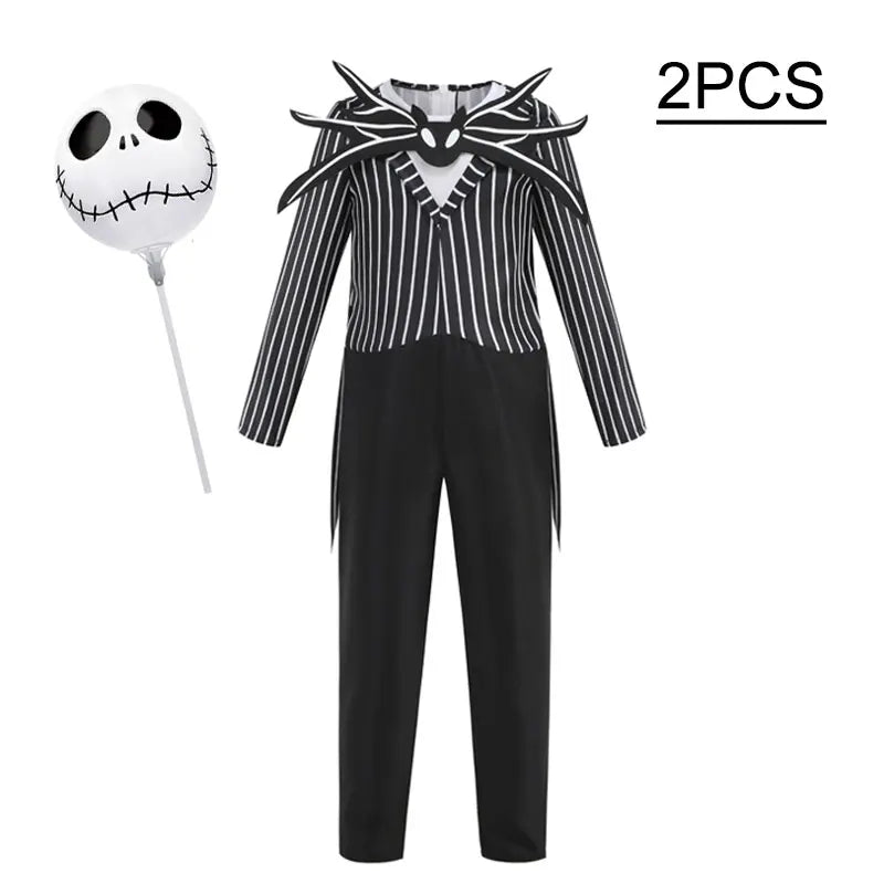 Boys’ Black Skull Jumpsuit
