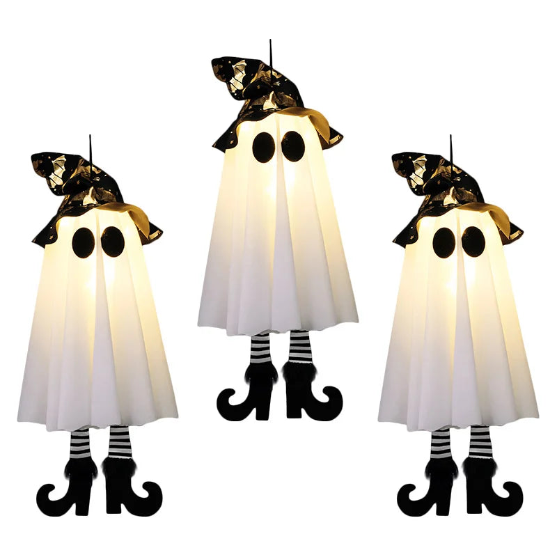 Spooky LED Witch Ghost Ornament