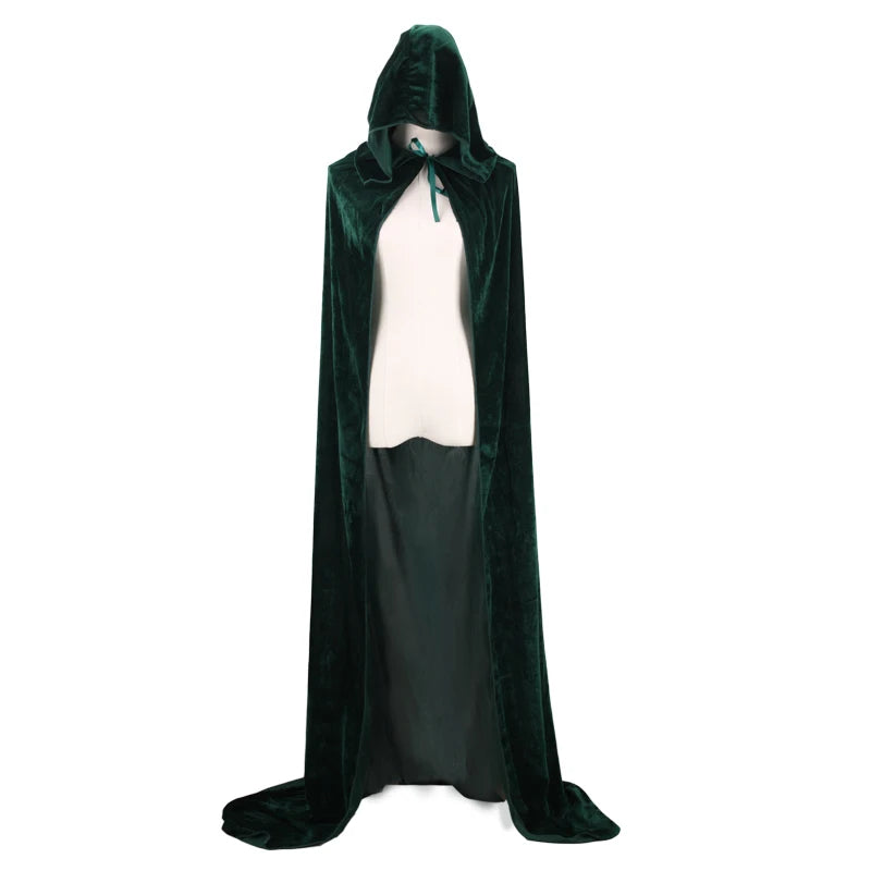Long Velvet Cape with Hood