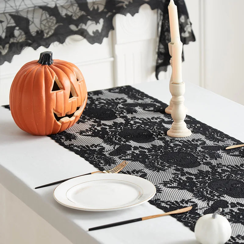 Skull Lace Table Runner