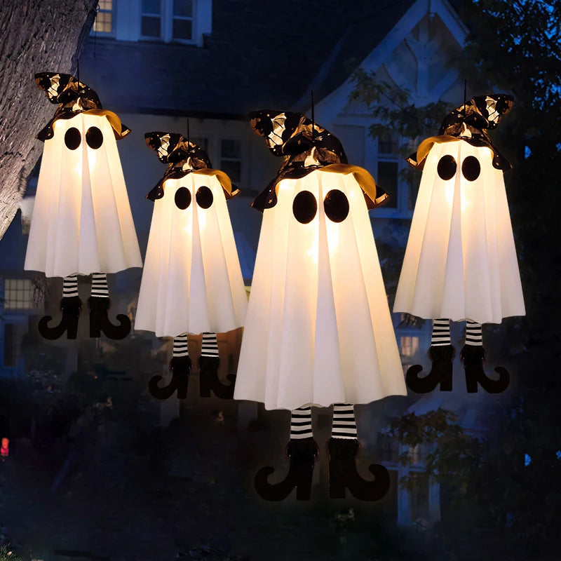 Spooky LED Witch Ghost Ornament
