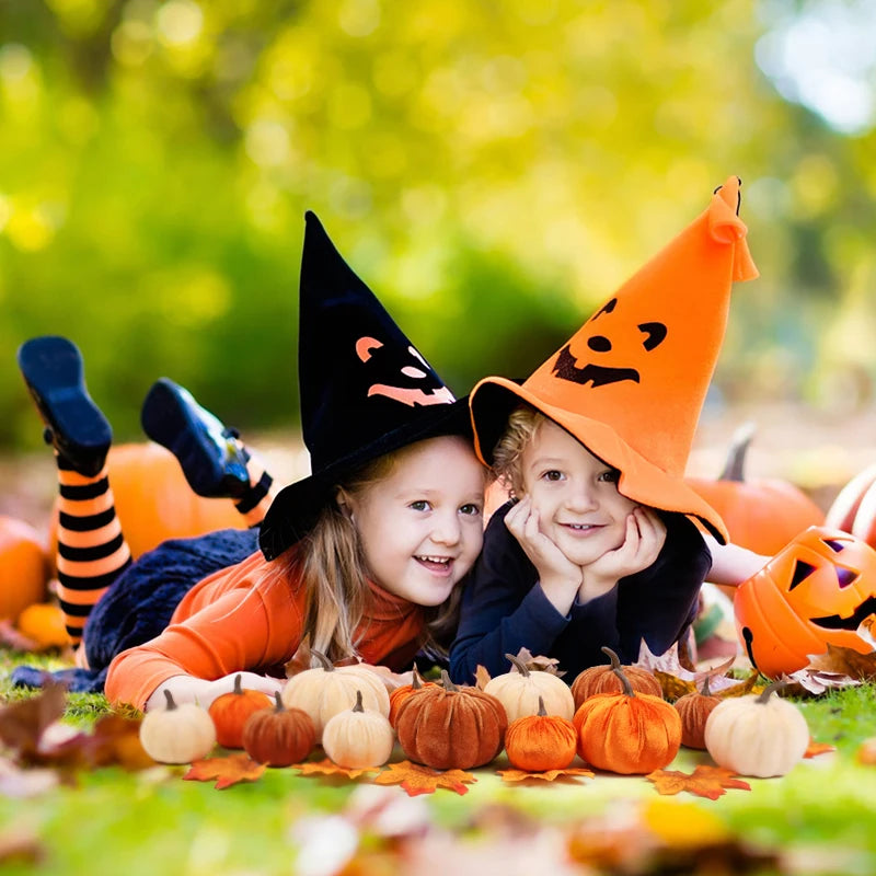 Velvet Artificial Pumpkin Set