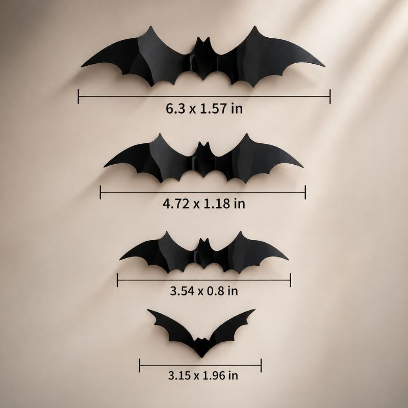 Midnight Flight 3D Bat Wall Décor