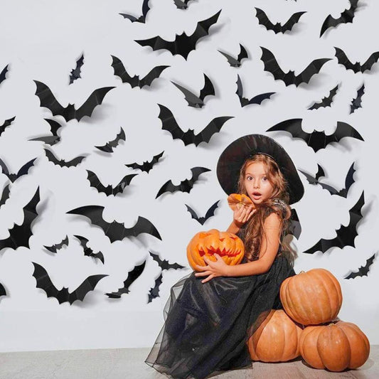 3D Black Bat Wall Stickers