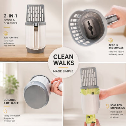 CleanPaw Self-Cleaning Cat Litter Scoop with Waste Bags