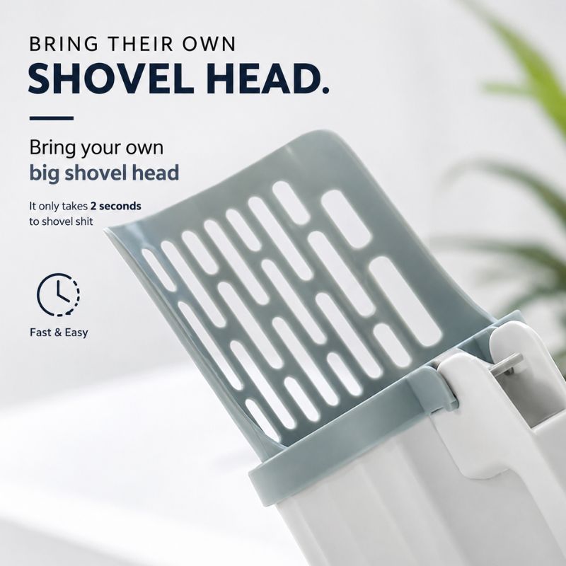 CleanPaw Self-Cleaning Cat Litter Scoop with Waste Bags
