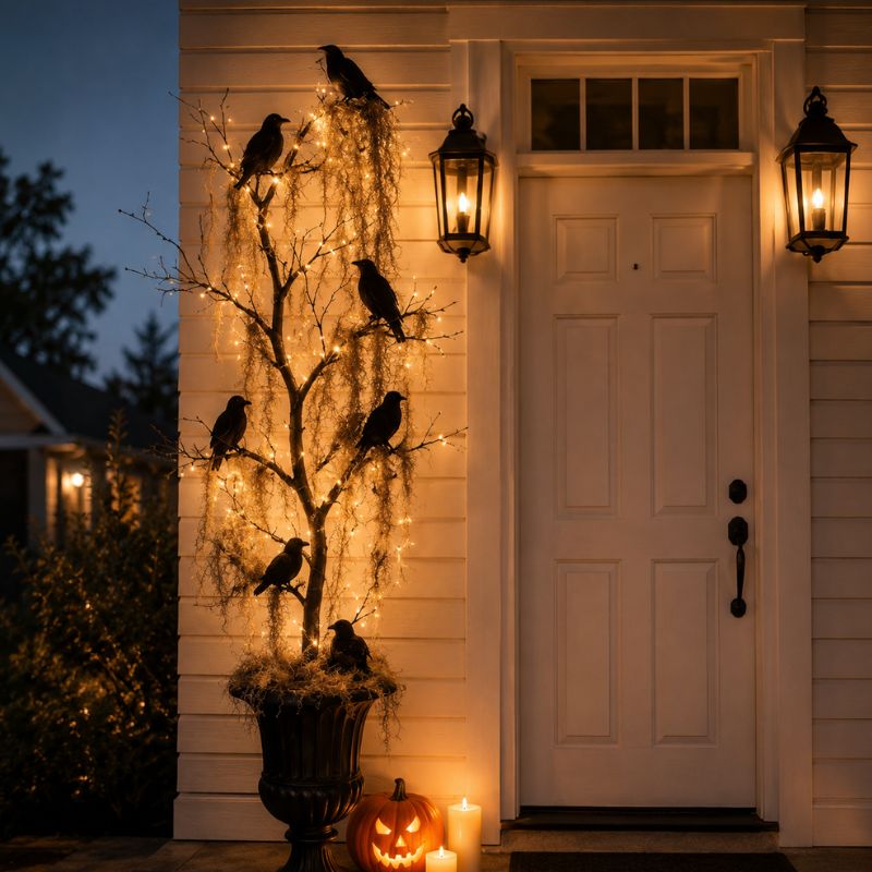 Midnight Raven Realistic Artificial Crow Decoration