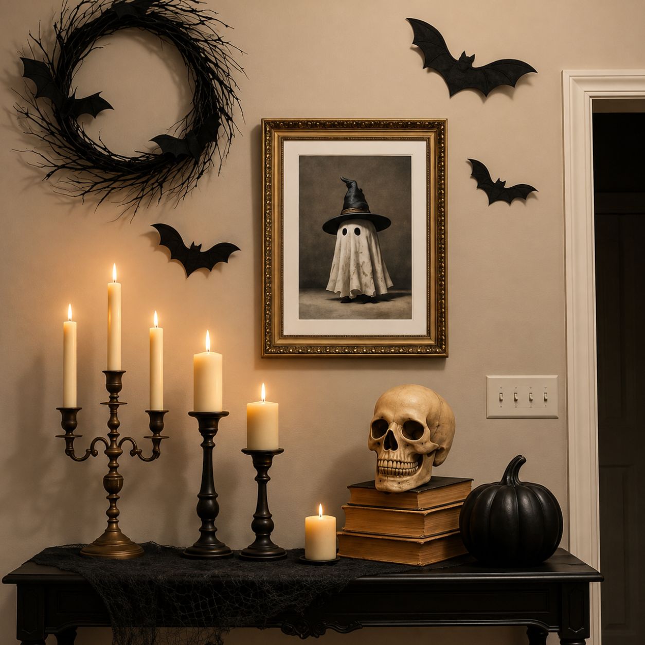 Midnight Relic Realistic Skull Decoration
