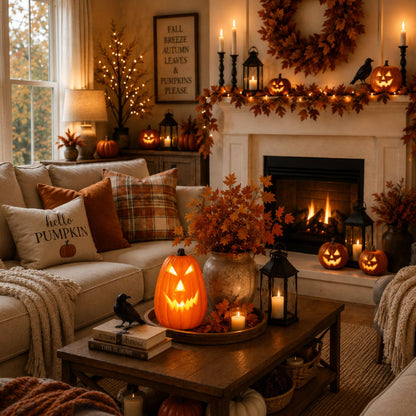 Ember Hollow LED Pumpkin Lantern