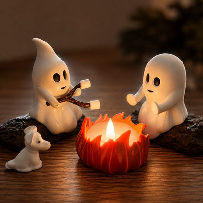 Midnight Gathering Ghost Campfire Decoration