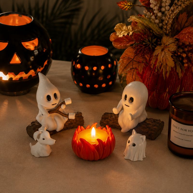 Midnight Gathering Ghost Campfire Decoration