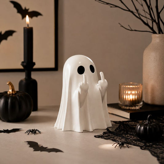 Rebel Spirit Middle Finger Ghost Statue