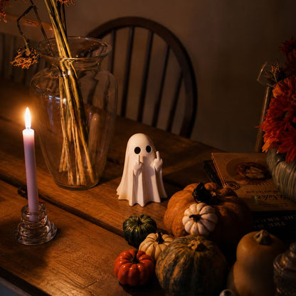 Rebel Spirit Middle Finger Ghost Statue