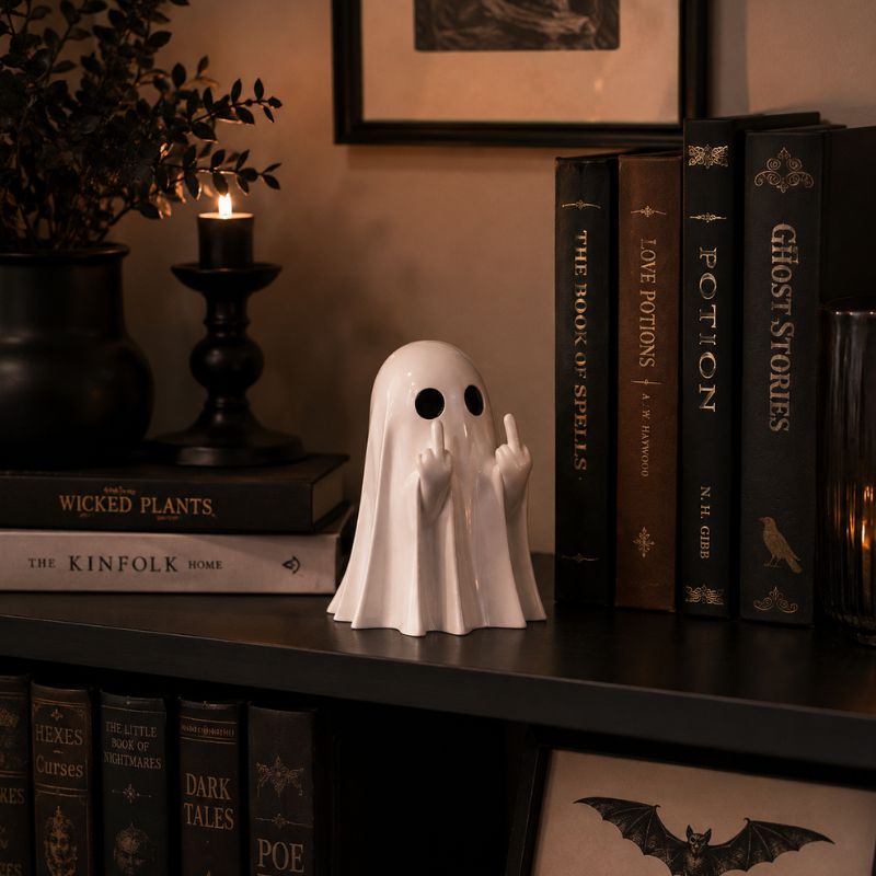 Rebel Spirit Middle Finger Ghost Statue