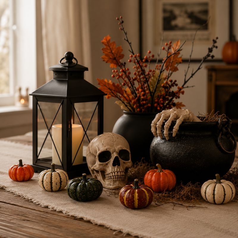 Amber Harvest Mini Artificial Pumpkins – 10 Piece Set