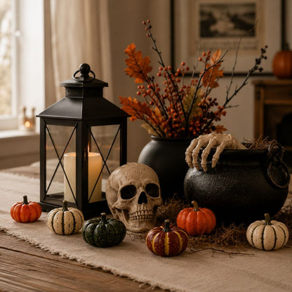 Amber Harvest Mini Artificial Pumpkins – 10 Piece Set