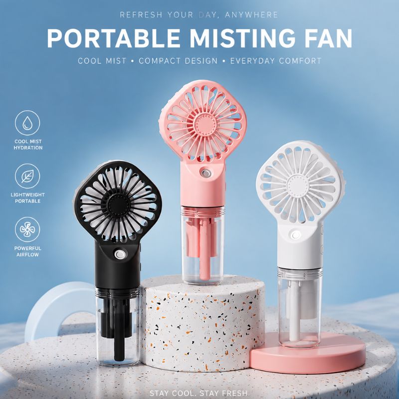 MistBreeze Portable Cooling Fan