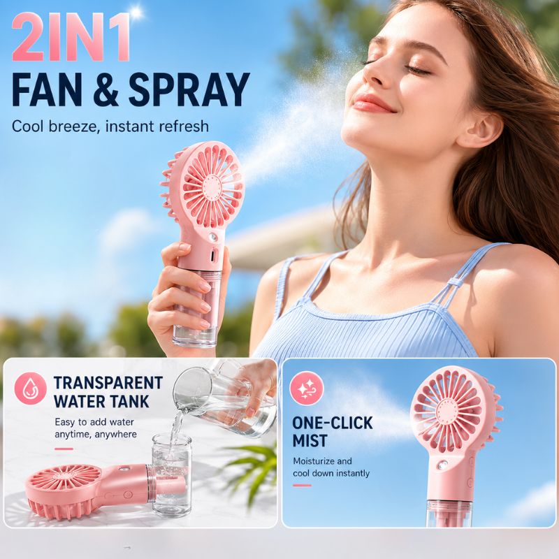 MistBreeze Portable Cooling Fan