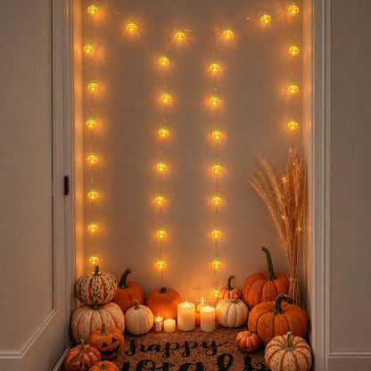 Ember Vine 30 LED Pumpkin String Lights