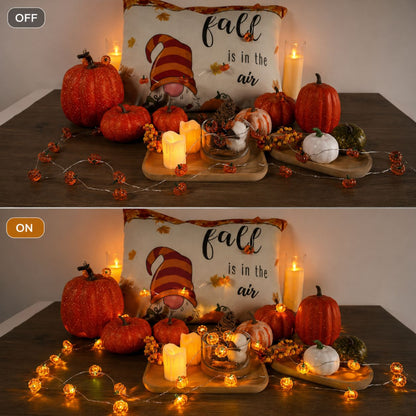 Ember Vine 30 LED Pumpkin String Lights