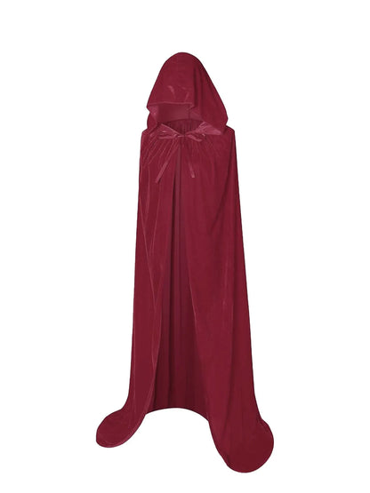 Long Velvet Cape with Hood