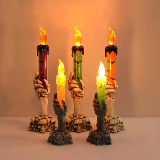 Phantom Grip Skeleton Hand LED Candle