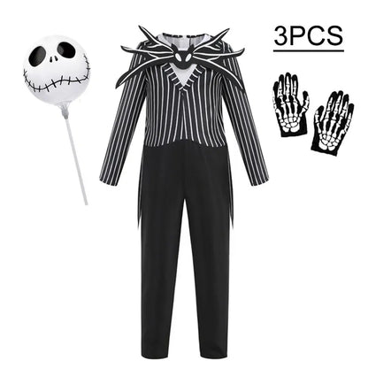 Boys’ Black Skull Jumpsuit