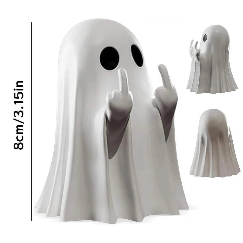 Rebel Spirit Middle Finger Ghost Statue