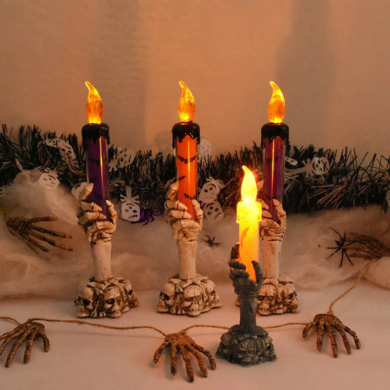 Phantom Grip Skeleton Hand LED Candle