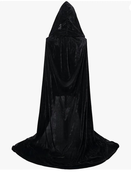 Long Velvet Cape with Hood