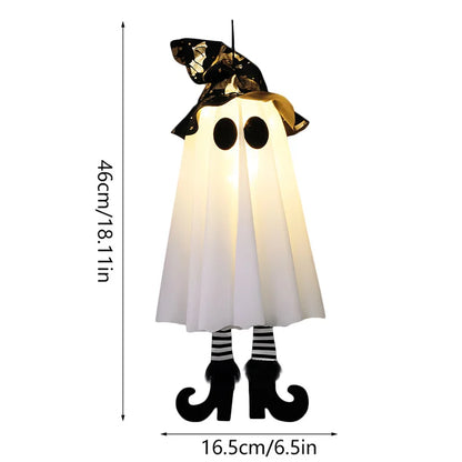 Spooky LED Witch Ghost Ornament