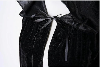 Long Velvet Cape with Hood