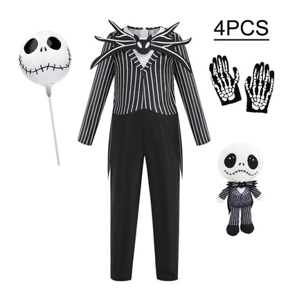 Boys’ Black Skull Jumpsuit