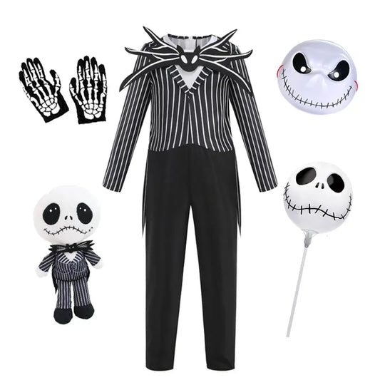 Boys’ Black Skull Jumpsuit