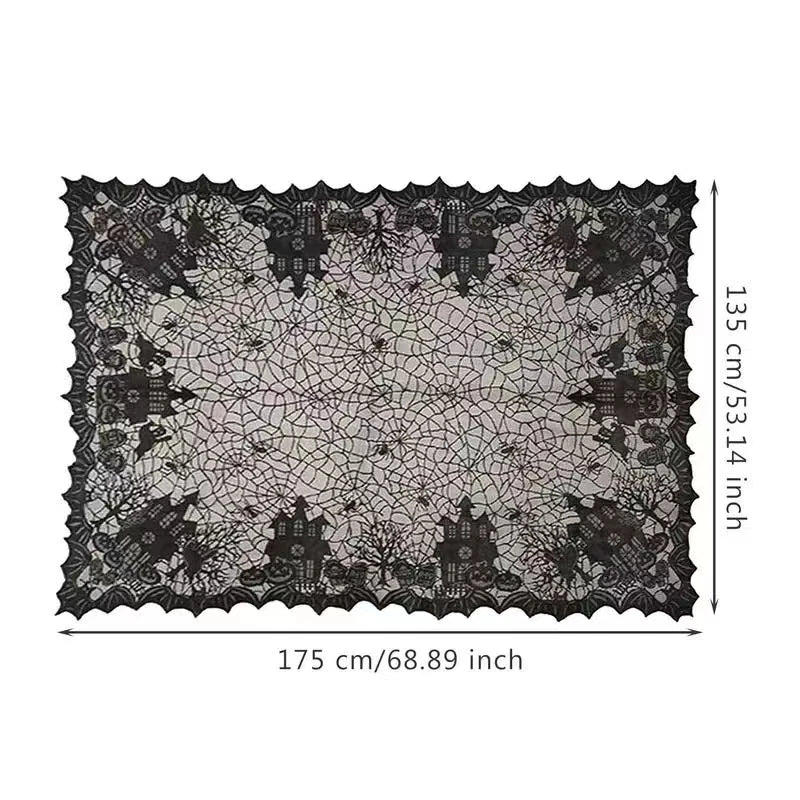 Midnight Lace Spider Web Tablecloth