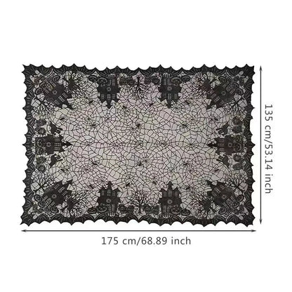 Midnight Lace Spider Web Tablecloth