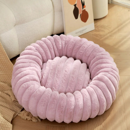 Super Soft Round Pet Bed – Deep Sleep Cushion for Cats & Dogs