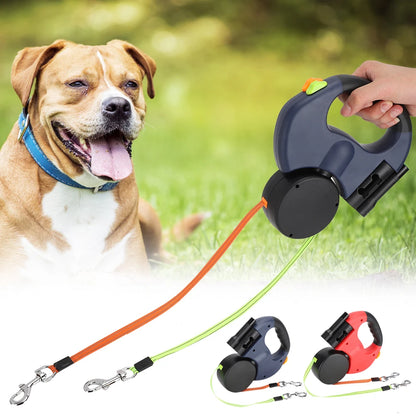 GlowWalk Dual Retractable Pet Lead