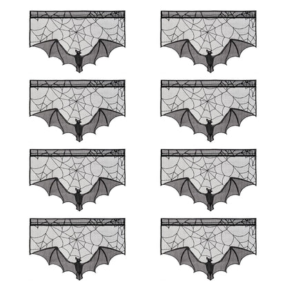 Black Lace Spider Web Curtain