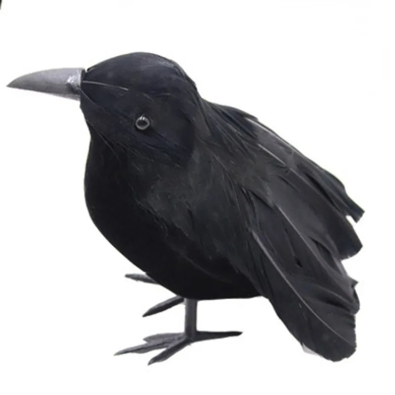 Midnight Raven Realistic Artificial Crow Decoration