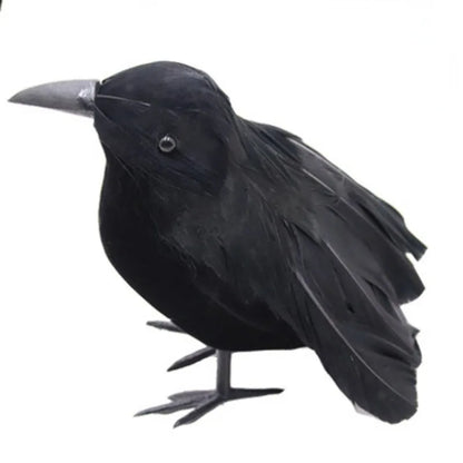 Midnight Raven Realistic Artificial Crow Decoration